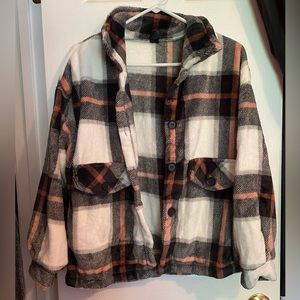 Fuzzy Flannel Jacket